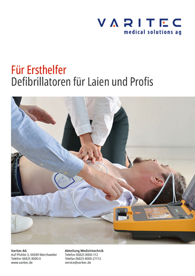 Varitec Prospekt Defibrillation Titelseite